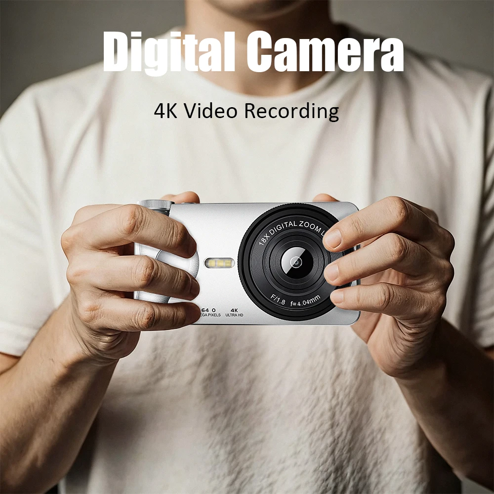 Vandlion A66 Vlog Camera Vibes DV Recorder 18X Zoom 2000mAh Large Battery Life Multiple Filters 64MP Photography Auto Focus