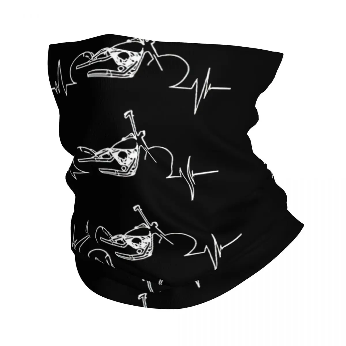 Motorcycle Heartbeat West Coast Choppers Bandana Neck Cover Printed Motocross Face Mask Multi-use Cycling Riding Unisex Adult