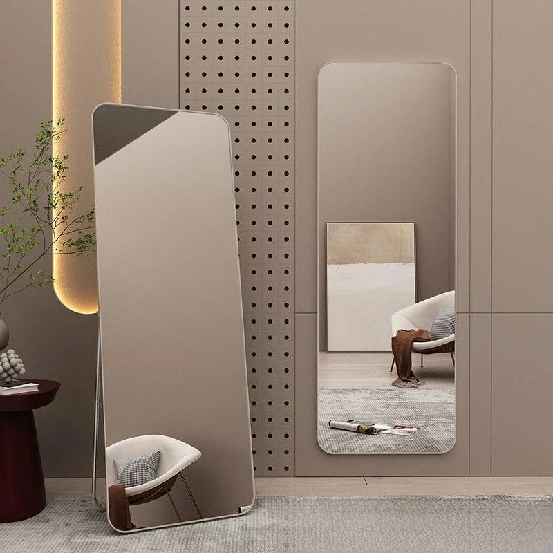 Full-Length Floor Mirror Simple Wall-Mounted Bedroom Women's Style Dressing Room Mirror Home Use Metal Frame Floor Standing M...