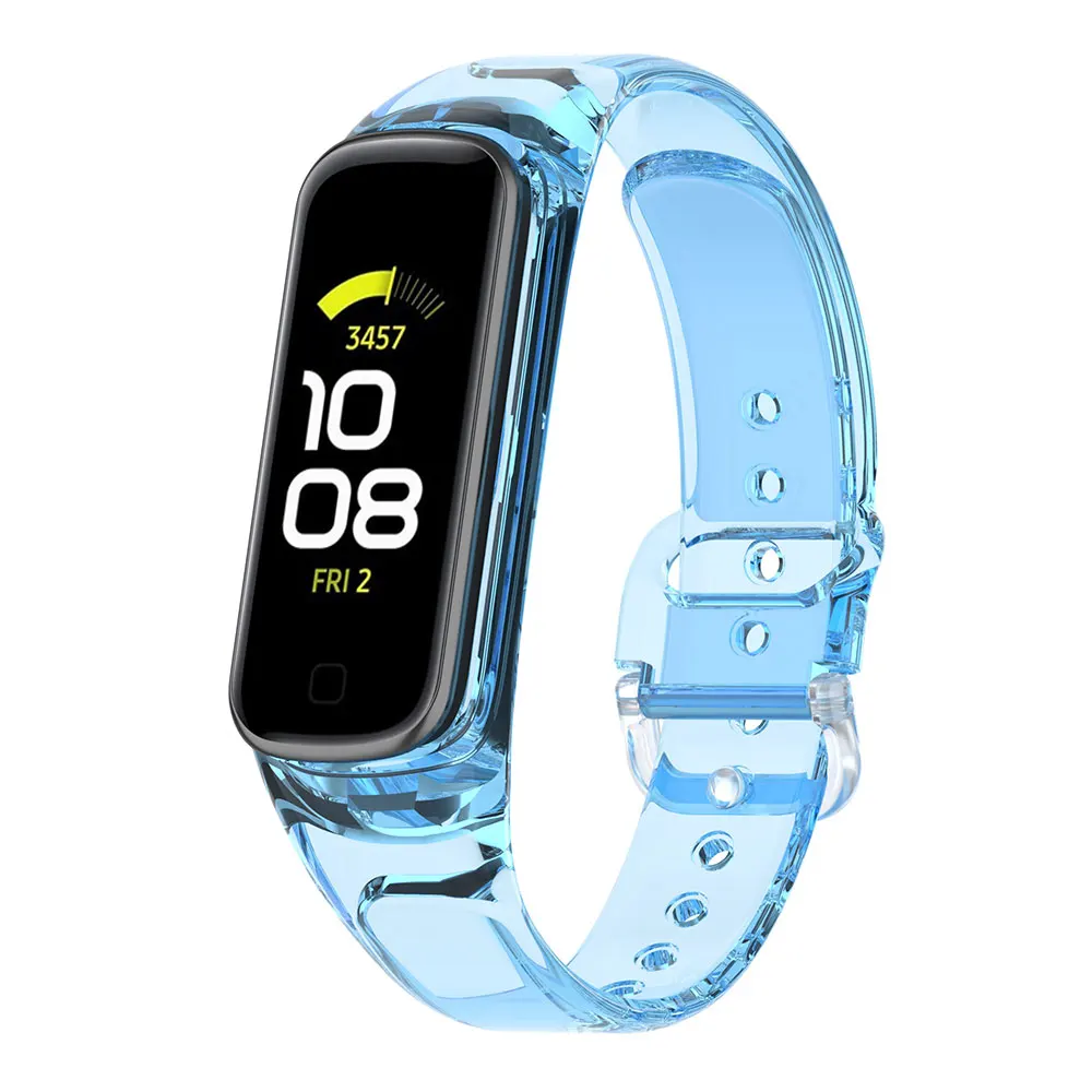 Transparent Sunshine Turn Color Silicone Strap For Samsung Fit 2 R220 Smart Bracelet Band Replacement Strap For Galaxy Fit2 R220