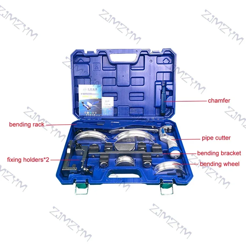 CT-999RF 10-22mm Pipe Tube Bender Air Condition Copper Manual Lever Multi-Bending Device Tubing Bender Combination Tool Kit