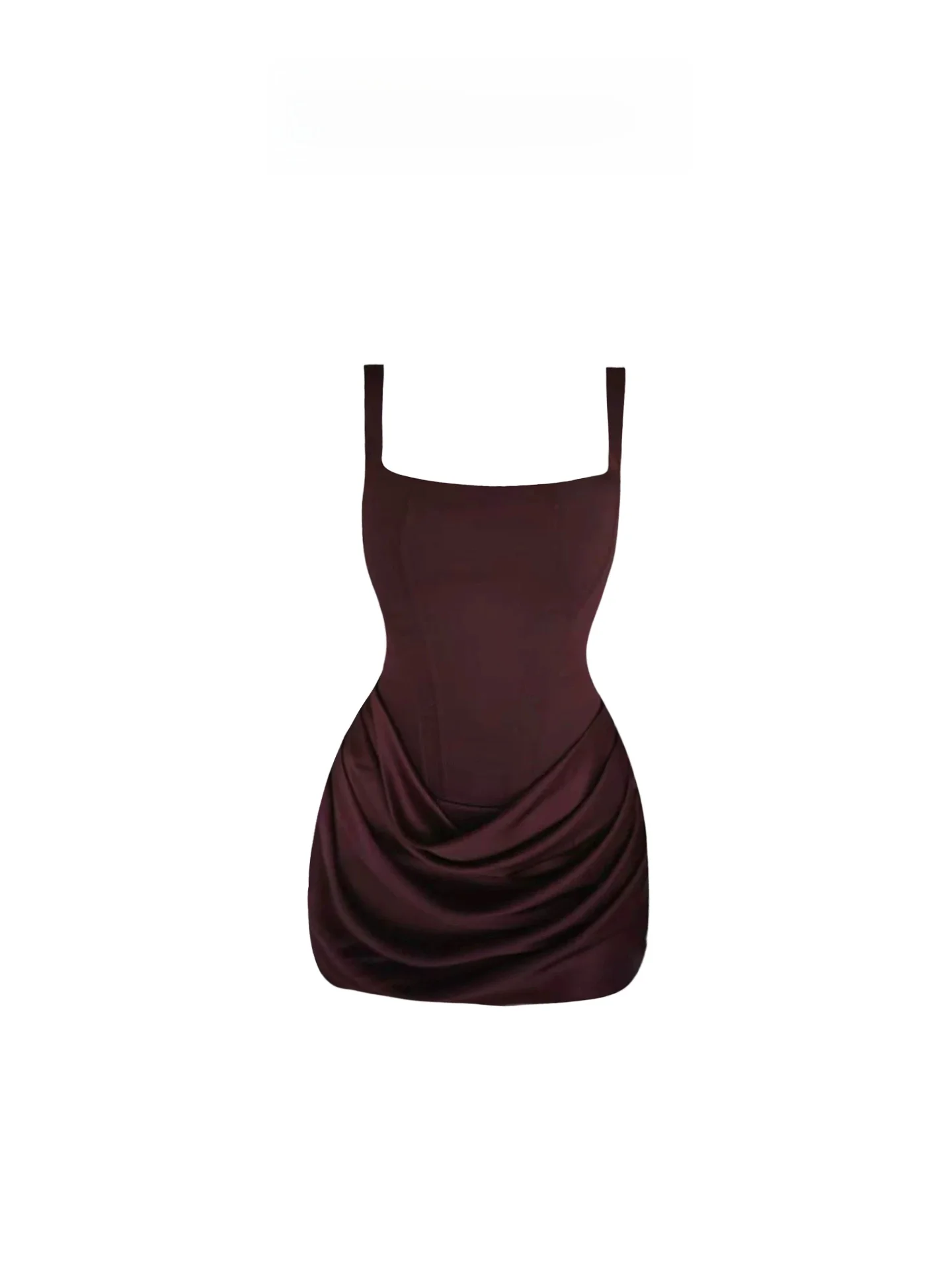 

Heavyweight Fishbone Strap Dress Women's Autumn Winter Design Pleated Slim Fit Bodycon Skirt Casual Style Short Skirt