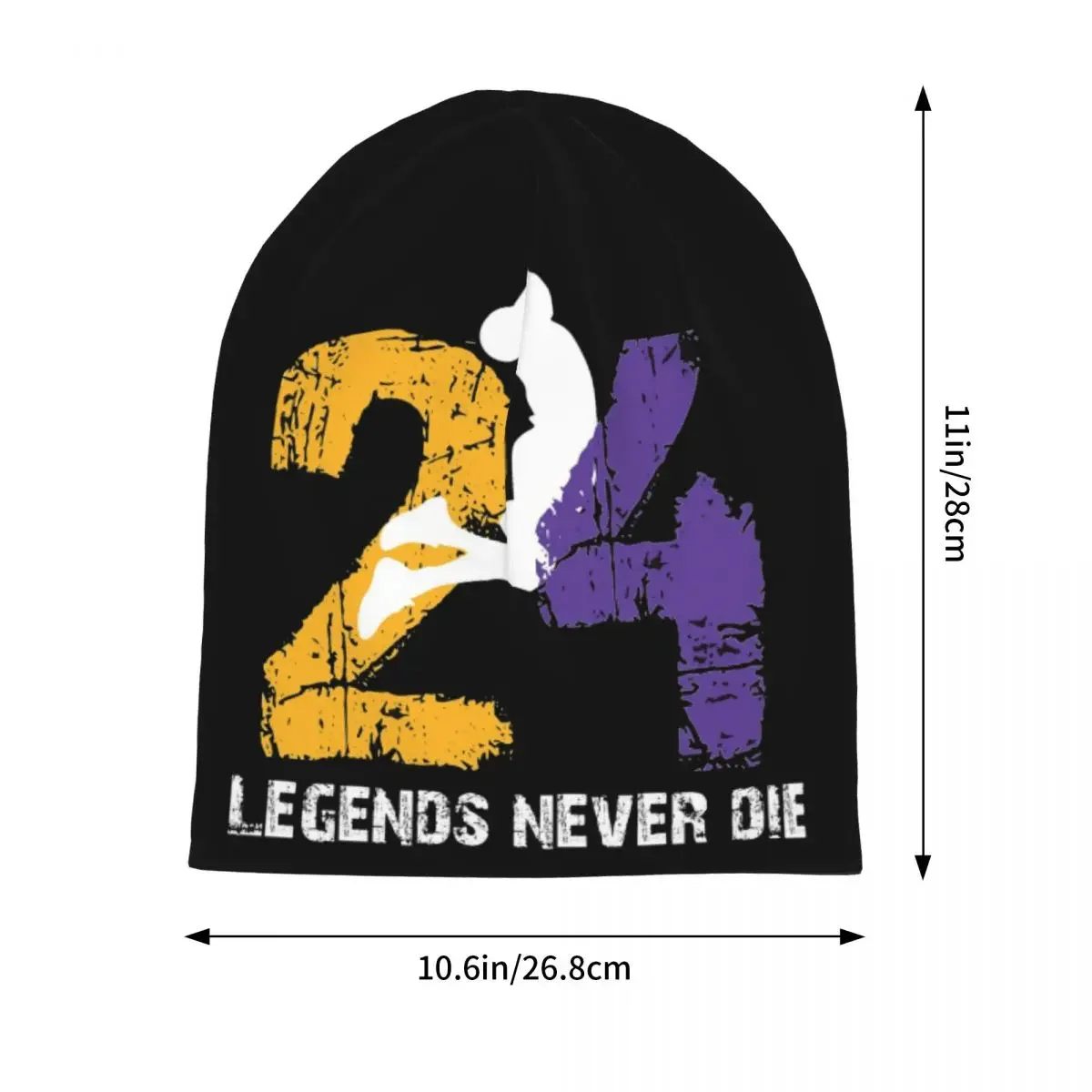 24 Legends Never Die Men Women Thin Beanies Cycling Ski Cap Double Layer Fabric Bonnet Hat