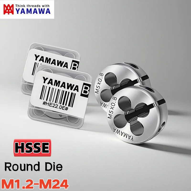 1PCS YAMAWA Stainless Steel HSSE Circular AR-D Round Die M1M1.2M1.4M1.6M2M3M4M5M6M7M8-M24