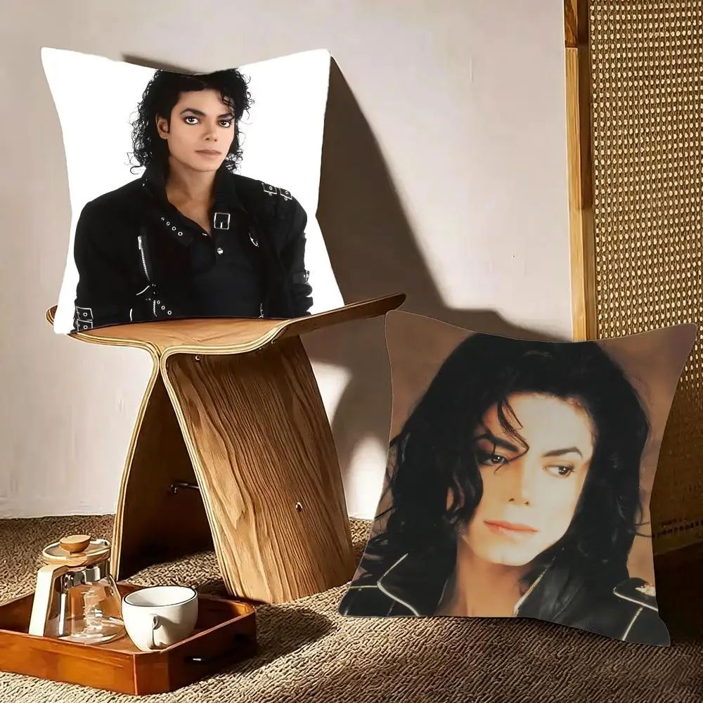 Iconic Singer M-Michael Jackson Cushion Cover Crystal velvet sofa Aesthetic room decor Car seat back cushion