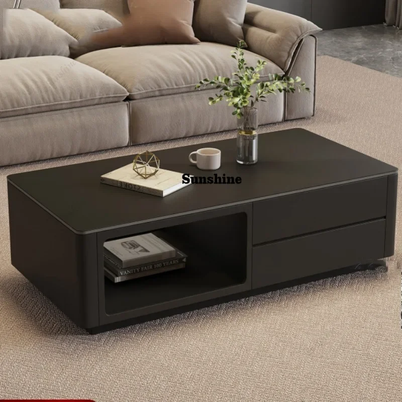 Modern Design Coffee Tables Storage Legs Metal Low Mesa Lateral Coffee Tables Nordic Furniture Neat Mesa De Centro Furnitures  F