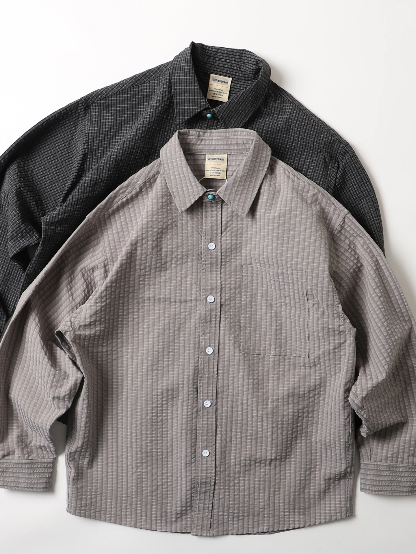 

Loose Casual Long Sve Bubble Men's Faion Brand Loose Fit Casual irt Small Outerwear