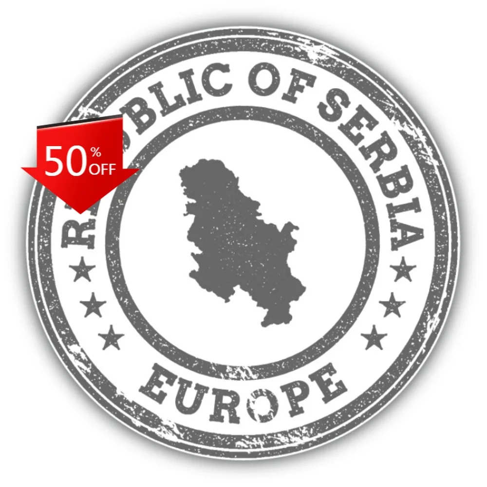 

Serbia Map Europe Grunge Aesthetic Car Laptop Window Bumper Waterproof Vinyl Decal Decoration Funny Retro Aesthetic Vintage