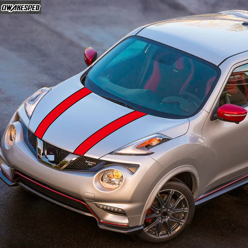 

Car Hood Engine Cover Stickers For Nissan Juke F15 F16 2011-2023 Auto Long Stripes Styling Vinyl Film Decals Tuning Accessories
