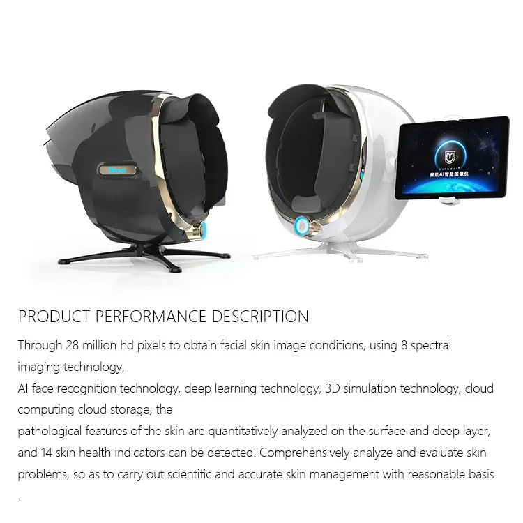 Máquina analizadora de piel 3d 4d, sistema de 6 idiomas, analizador Facial inteligente con pantalla Lcd de 12,7 pulgadas, gran oferta