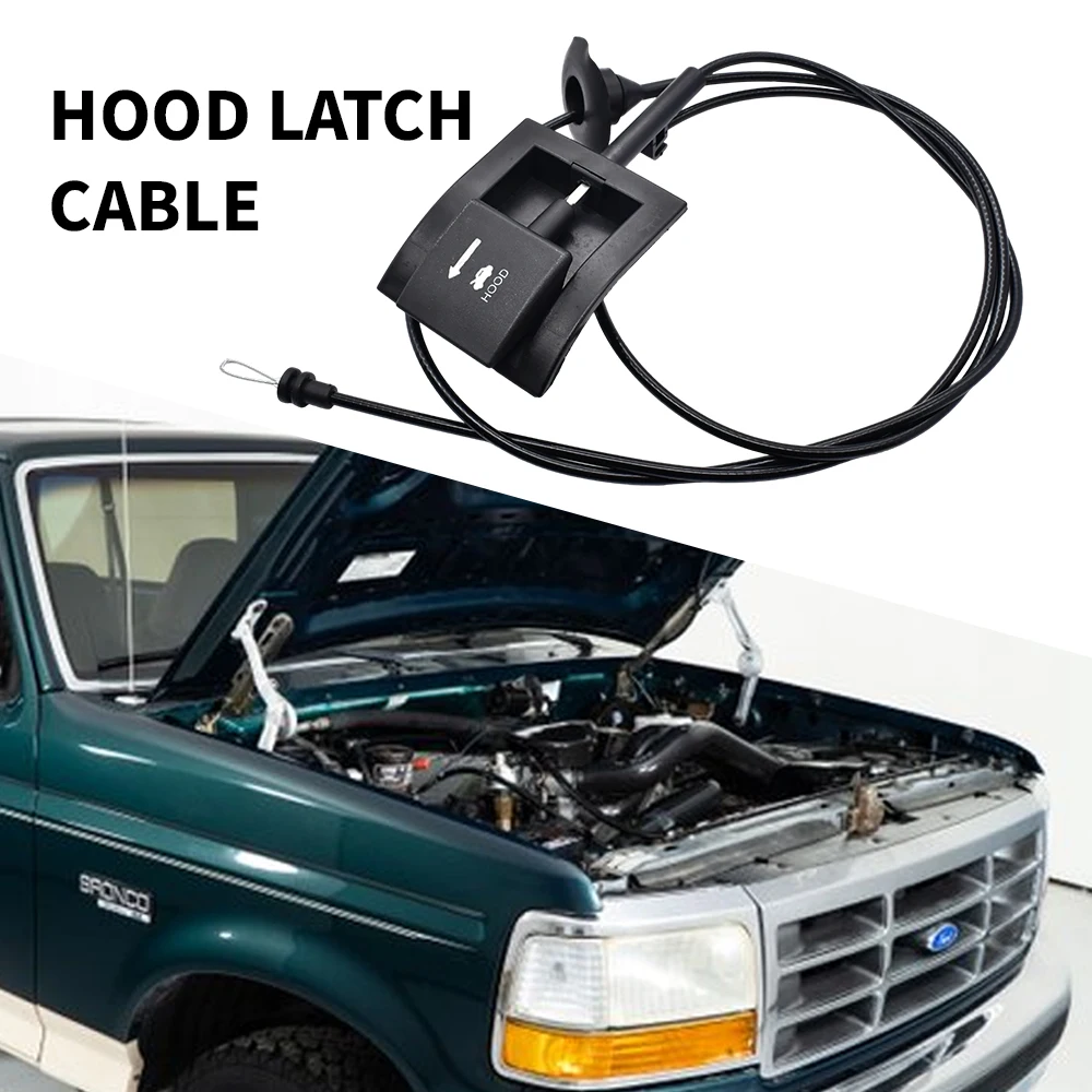 

Для Ford для Bronco для F150 F250 F350, трос освобождения капота, ручка E7TZ16916A, 912-041 трос освобождения капота с аксессуарами для ручек