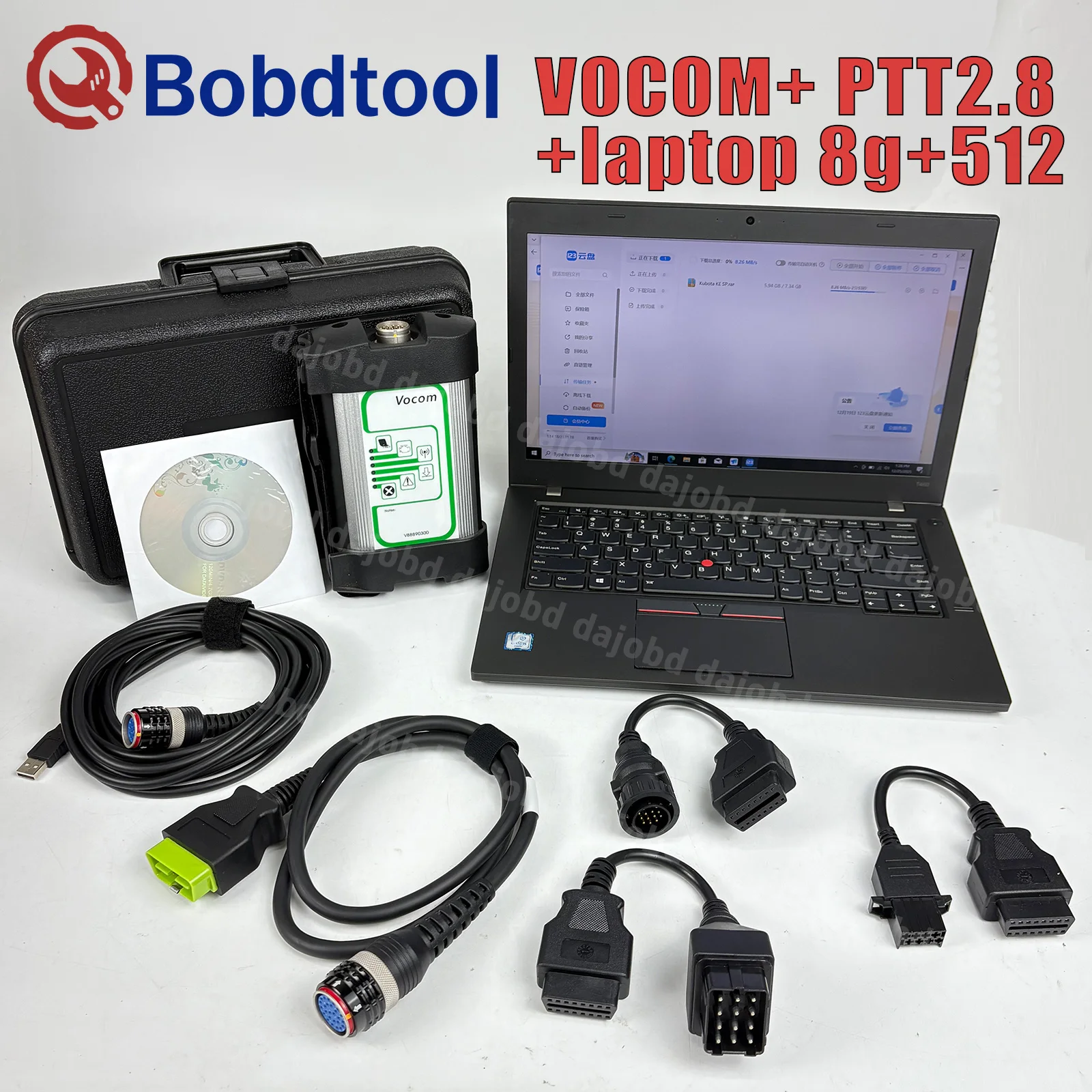 

Used VOCOM 88890300 Diagnostic Kit with Laptop, PTT 2.8.241 for Renault & UD Heavy Duty Trucks, Vol-vo Diagnostic Tool