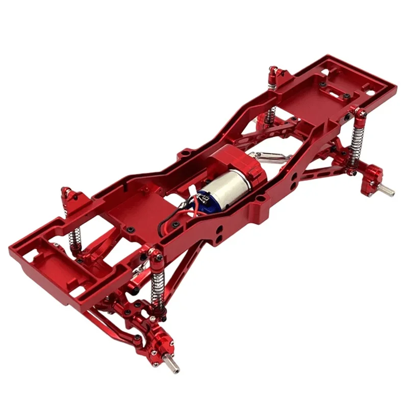 Fit for MN 1/12 Tank 300 RC Car Metal Upgrade Portal Axle Full Vehicle Frame Equipped with 370 Motor Gearbox Assembly