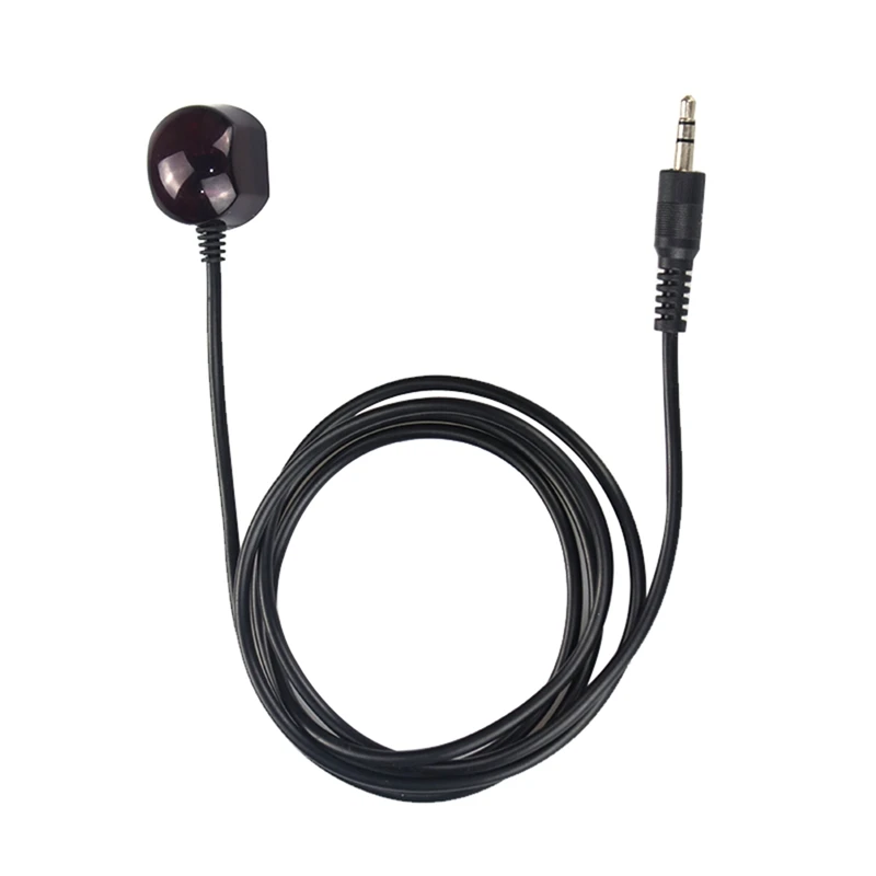 Infravermelho IR Remote Control Receiver Extender, Cabo de Extensão para Set Box, Preto, 3.5mm, 38kHz, 1 Pc