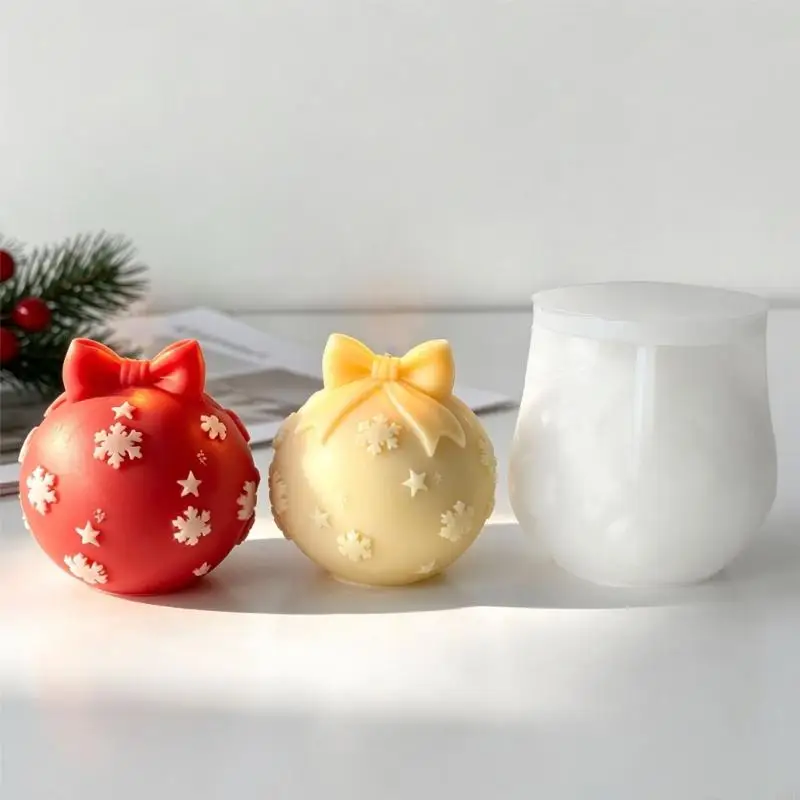 Christmas Candles Mold Christmas Hanging Ball Candles Mold Round Christmas Candles Form Mold Holiday Table Styling 55KF