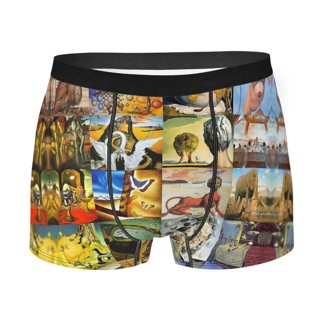 Clock Salvador The Artist Underpants Breathbale Panties Man Underwear Sexy Shorts Boxer Briefs