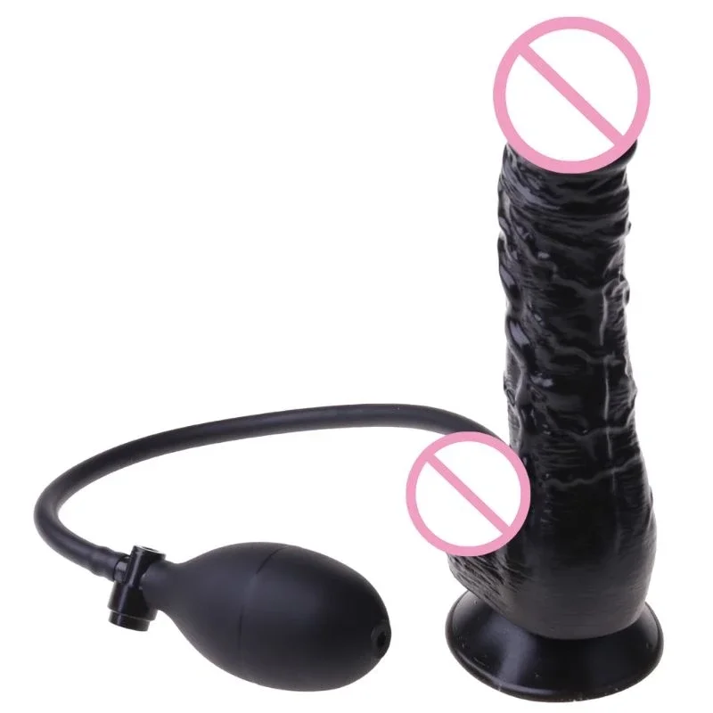 Inflatable Realistic Dildo Suction Cup Pump Butt Plug Expandable Sex Toy Adult Products for Men Women Goods Anal Sex Toy