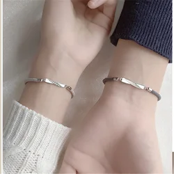 Trendy Silver 925 Couple Bracelet For Boy Girl Valentine's Day Gift High Grade Woven Rope Bracelets Women Jewelry Fast Shipping