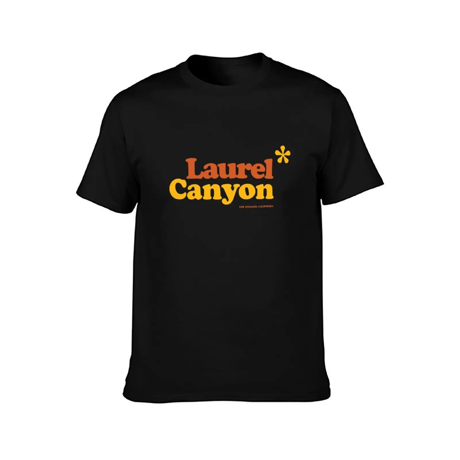 Vintage Laurel Canyon Jasmine flower logo 1970's T-Shirt, Novelty Saying Tshirt, Soft Cotton Crew Neck Everyday Top