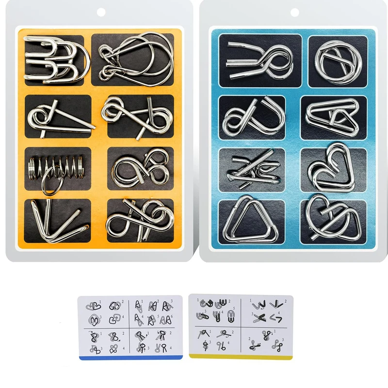 Materials Metal 3D Montessori Puzzle Wire Difficult Disentanglement Iron Brain Teaser IQ Test Toys Juegos De Ingenio Y Habilidad