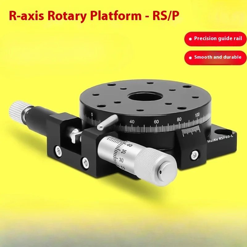 

Ось R 60 мм RSP60-L RS60-L Ручной высокоточный регулируемый угол на 360 градусов Платформа Оптический сверхмощный поворотный ползунковый микрометр