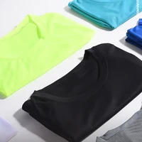 Summer Mens Quick Dry Running Bodybuilding Shirts Sport Gym t Shirt Men Short Sleeve Fitness Tops Oversized t-Shirt Jersey 2