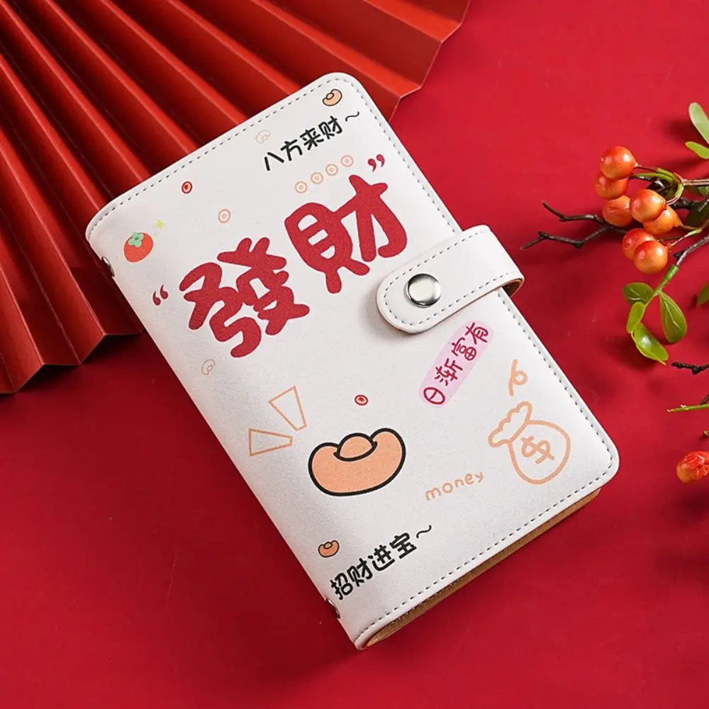 PU Leather Saving Money Binder Portable Refillable Envelopes Saving Challenges Storage Wallet Handbook Cash Budget Binder
