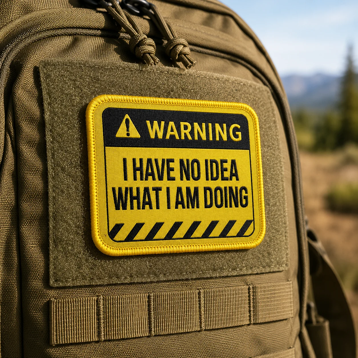 Ich habe keine Idee, was ich mache Moral-Aufnäher mit Klettverschluss auf der Rückseite für Kleidung, Mütze und Rucksack – Detail 1
