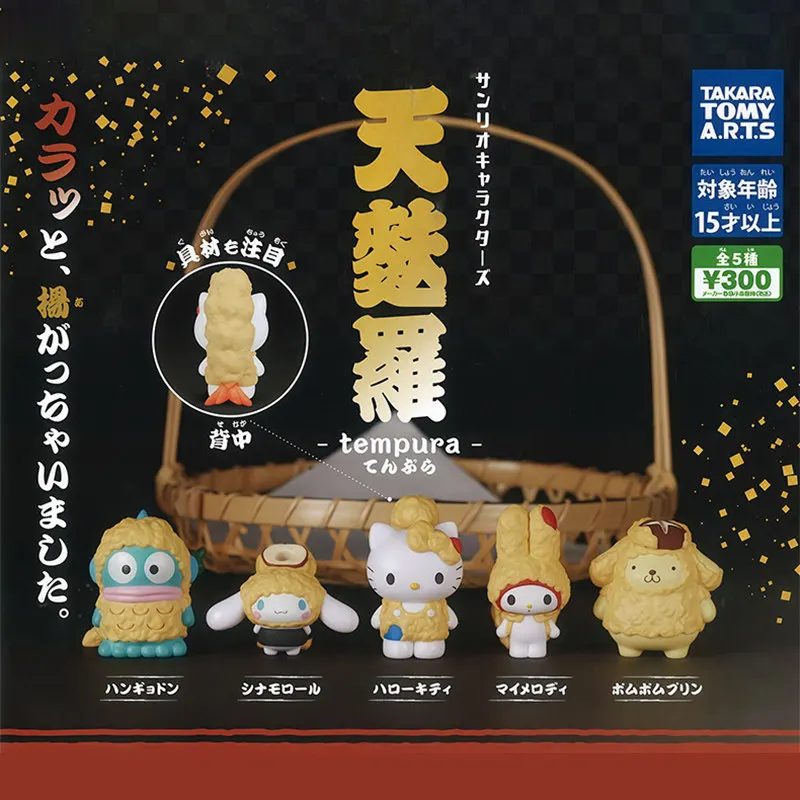 

Takara Tomy Gashapon Tempura Shape Sanrio Mini Figure Hello Kitty My Melody Pvc Desktop Ornament For Adult Collectors
