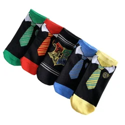 Harried Movie&TV Magic Academy Hermione Ron Malfoy Badge Potters Socks accessories Various cartoon socks Boys Girl Sport Sock