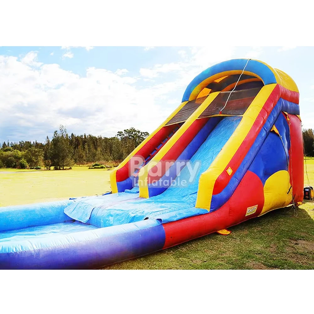 

Manufacturer Custom Pvc Kids Party Outdoor Amusement Park Water Parks and Slides Children's Inflatable Water Slide with Pool