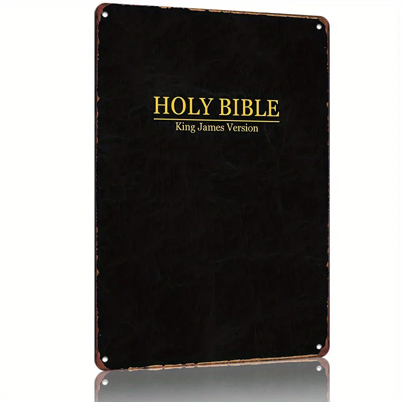 [الكتاب المقدس الكلاسيكي] نسخة الملك الكتاب المقدس تشبه الجلد الأسود |   تصميم كلاسيكي للمنزل أو الكنيسة أو المكتب أو الهدايا - ديني مسيحي