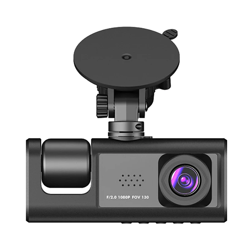 3 Channel Dash Camfor Car, 1080P Dash Camera Three Way Car Camera With IR Night Vision, Loop Recording, Parking Monitor