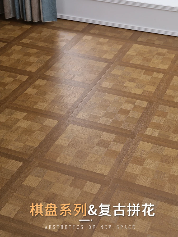Chinese retro art parquet laminate wood floor