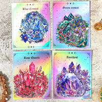 20pcs Cartoon Fantasy Crystal Sticker Pack DIY Hand Account Diary Decorative Funny Scrapbooking Stickers Kids Gift Reward Toy