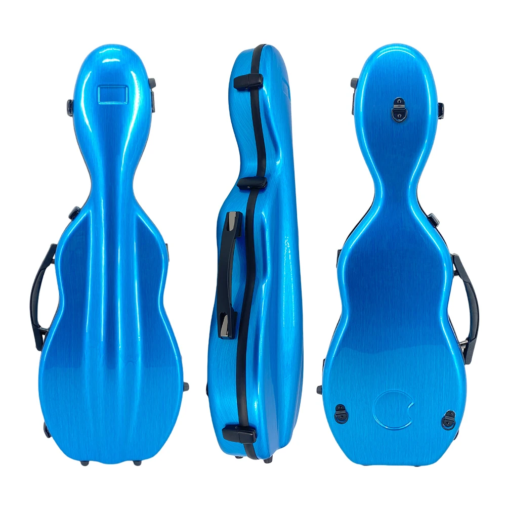 

blue color 4/4 Size Violin Case Mixed Carbon fiber high strength Violin Box New Hard Shell