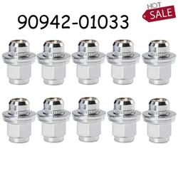 10pcs/lot M12*1.5 Wheel Lug Nut 90942-01033 For Toyota Camry Sienna Corolla Highlander Prius Tercel Yaris 9094201033 90942-01083