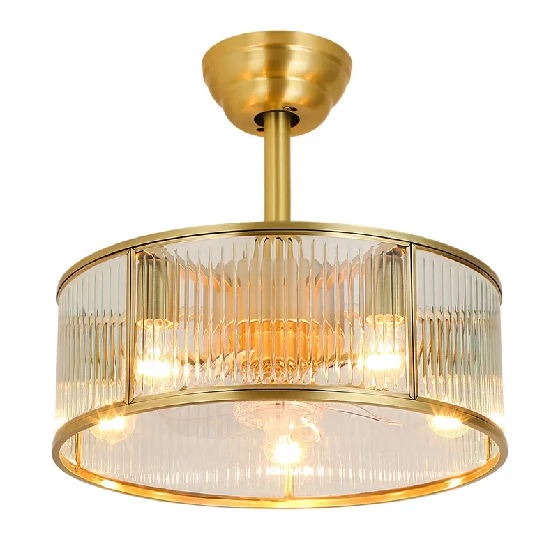 European antique fan light ceiling fan light simple modern home dining room living room bedroom electric integrated chandelier