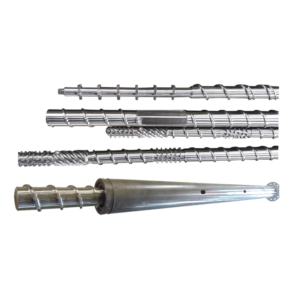 Custom-made screws and barrels for metal extruders / Extruder screw and barrel SACM645, 38CrMoAIA, through-hardened and fully