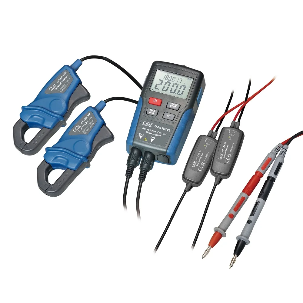 DT-176CV2 Wholesale Digital LCD Display True RMS AC Current and Voltage Dataloggers with USB Interface Multimeters