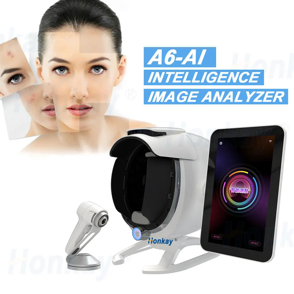 New Upgrade 8 Spectral Imaging Technology Skin Analyzer Face Moisture Detection Spa Use 15.6inch 3D Facial Skin Analysis Machine