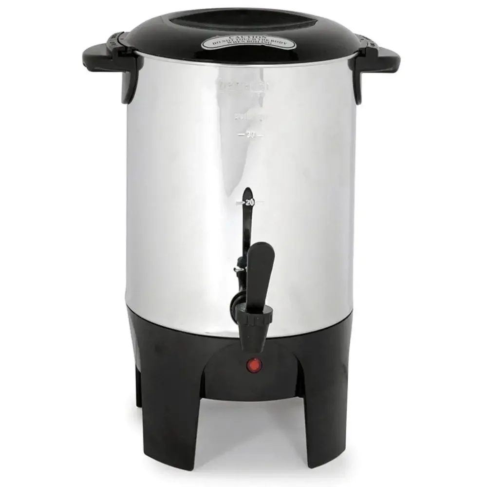 

Stainless Steel 10-30 Cup Coffeemaker Urn Twist Lock Non-Drip Removable Cord IM-153