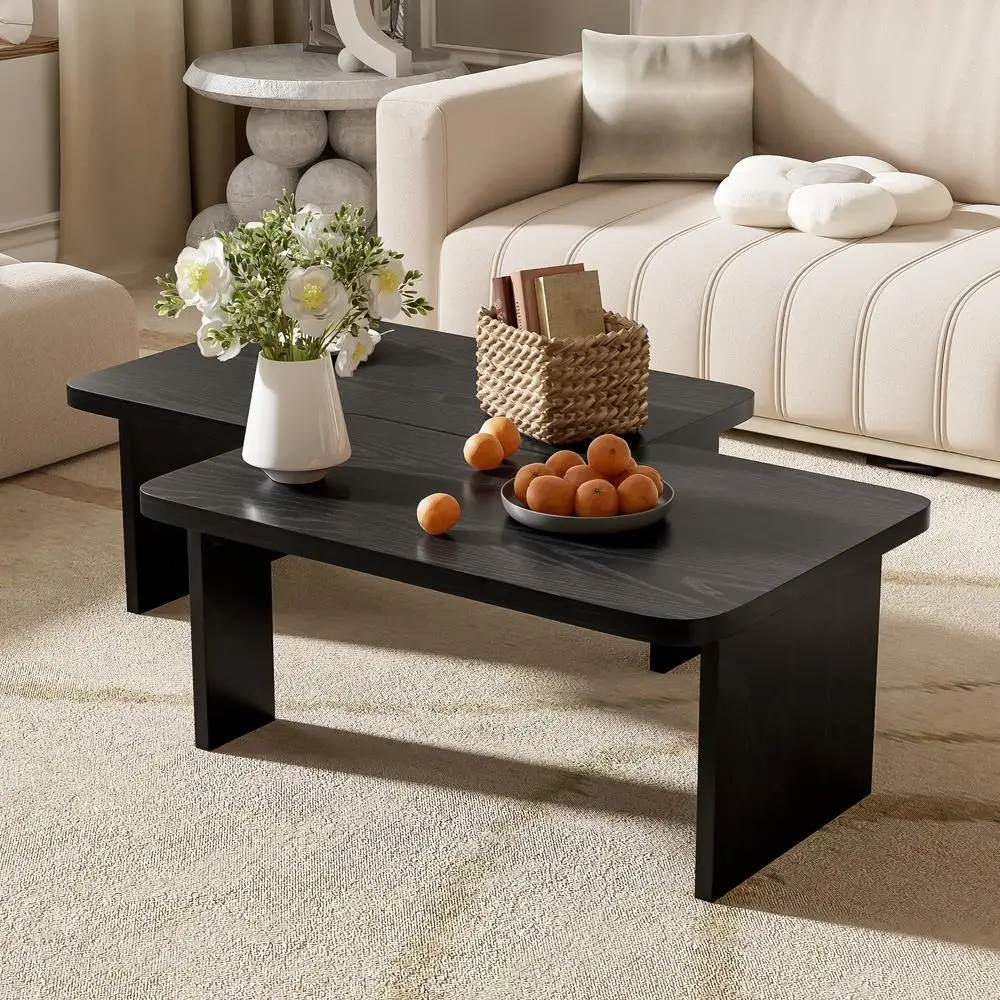 

U-Can Modern Minimalist Coffee Table Modular Splicing Design Multifunctional Combination Rectangle Table for Living Room