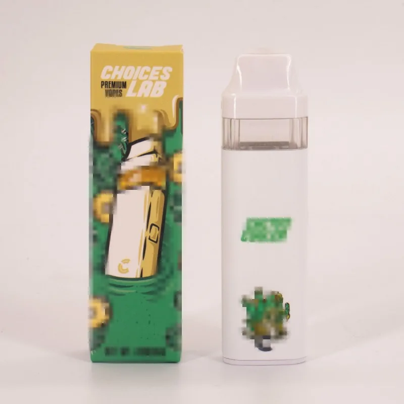 10 Stück Choices Lab 2-in-1-Vape-Stifte, flache Spitze, 1 ml + 1 ml, Dual-Tank-Keramik-Leerkartusche, postloser, wiederaufladbarer Vape mit Verpackung