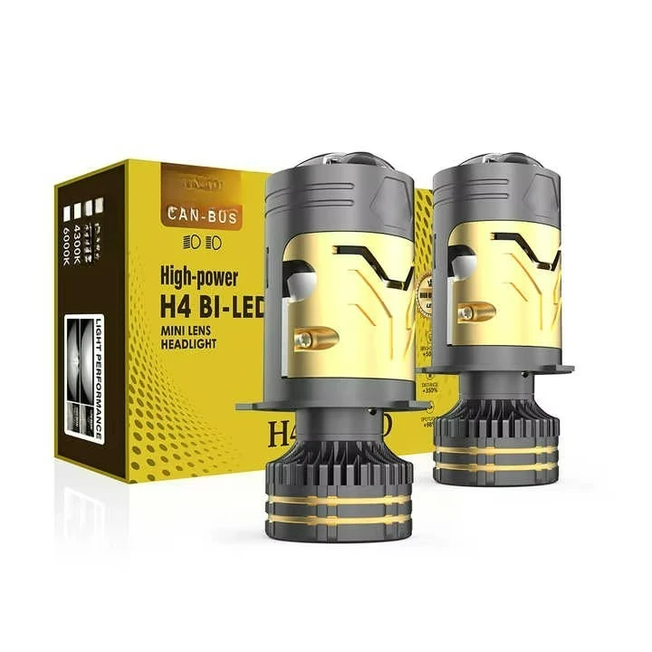 

M05K Hyperboloid Mini H4 Bi LED Projector Lens Car Headlights Plug and Play Motorcycle Lights 12V 170W 6000K