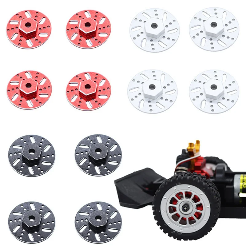 Adaptador hexagonal de roda para carro RC, disco de freio, peças de upgrades, 9mm, SG 1603, SG1603, SG1604, UD1601, UD1603, 1/16, 1,4 pcs