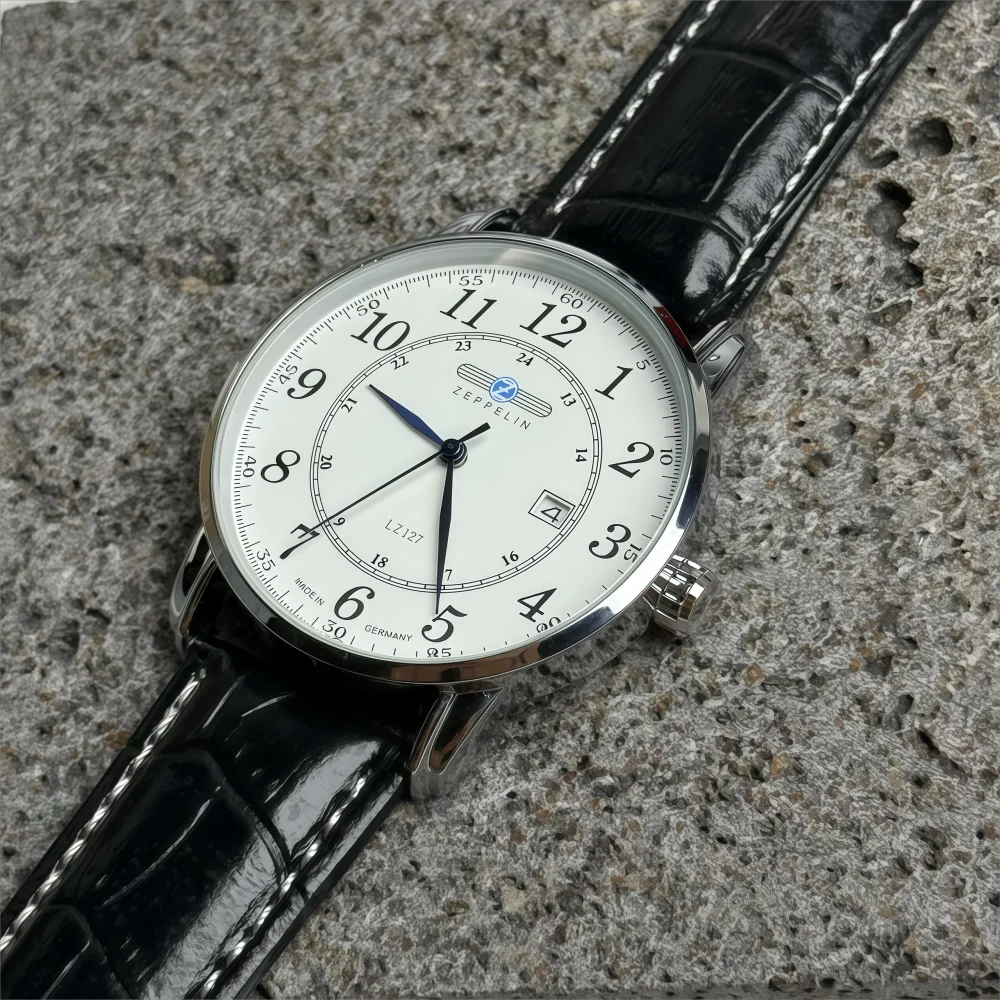 New Fashionable Simple 3-Pin Zeppelin Watch Luxury Automatic Date Men's Watch Classic Retro Business Leisure Quartz Watch