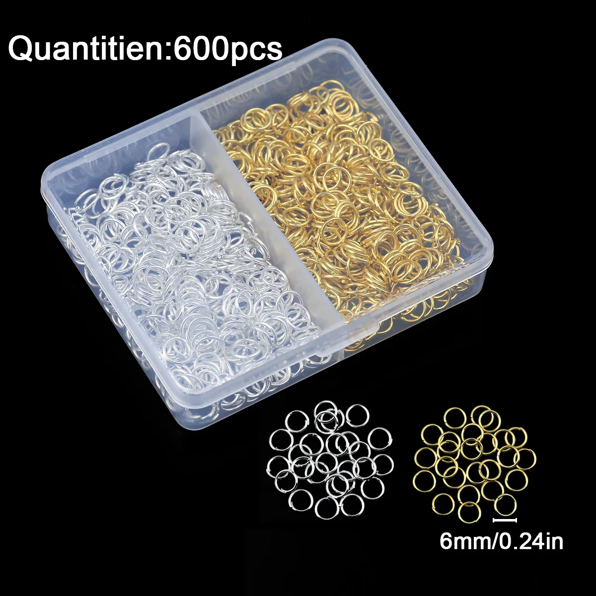 Box Diy Schmuck Materialien Zubehör Karabinerverschluss Biegeringe Ohrringverschlüsse Stopper Crimp Tube Clamshell Bead Flat Head Eye Pin