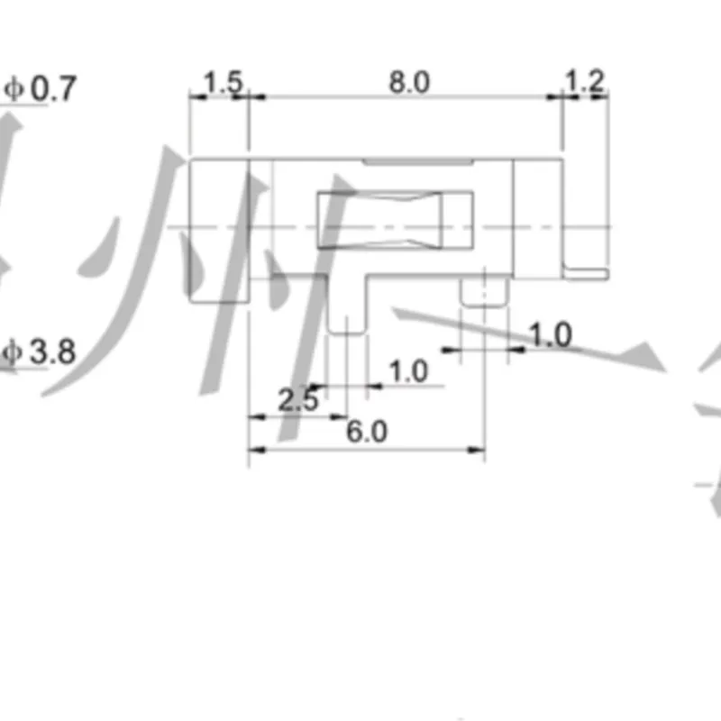 10 PCS DC-059 power outlet 0. 7-core front plug-back plug-in head toy flat plate charging mother seat DC power outlet