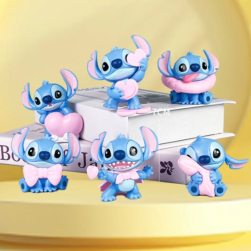 Oryginalne 52toys Disney Stitch Warm Pink Series Blind Box Figurka Stitch Mystery Box Modna Zabawka Walentynkowy Prezent Personalizowany